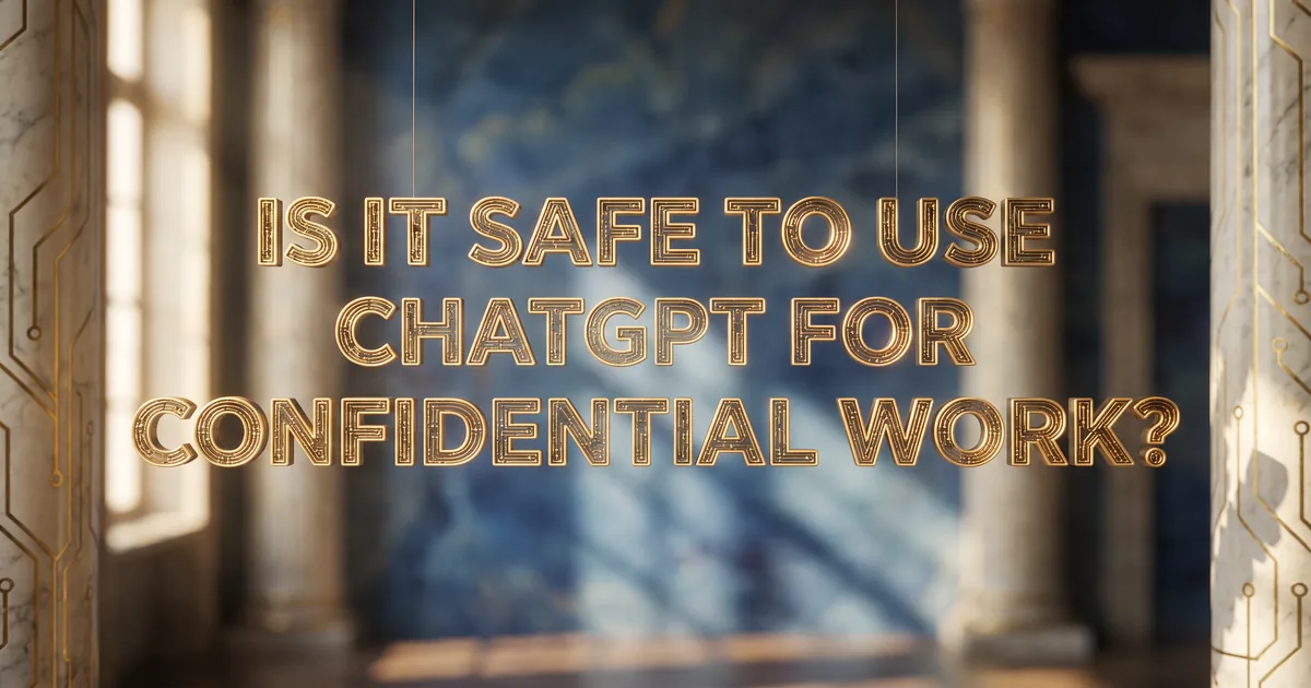 Is It Safe to Use ChatGPT for Confidential Work?