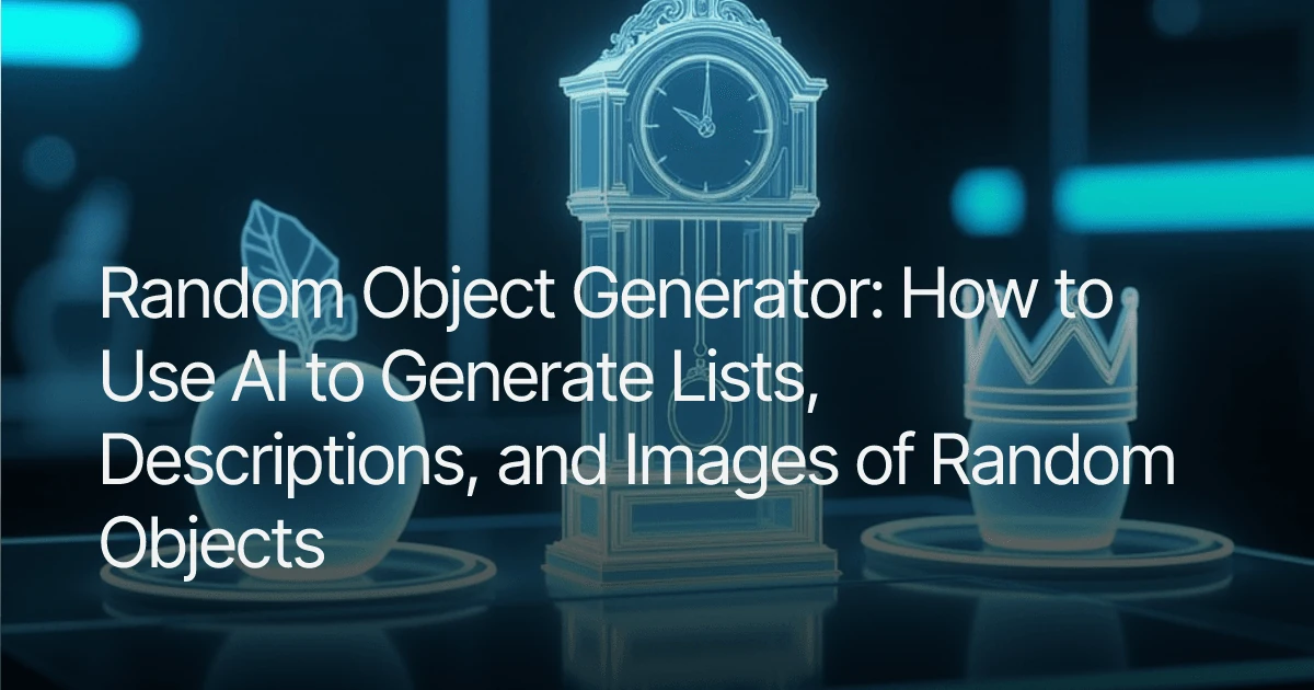 Random Object Generator How To Use Ai To Generate Lists Descriptions 
